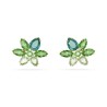 BOUCLES D OREILLES GEMA - DORÉ/VERT