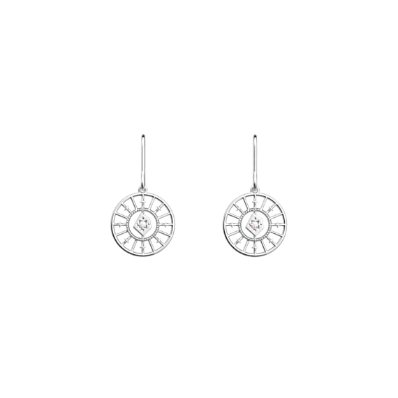 BOUCLES D OREILLES ASTRALE FINITION ARGENTÉE