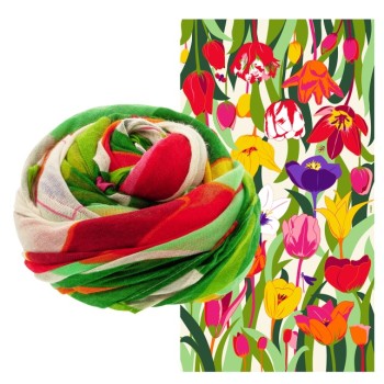 FOULARD PYLONES - TULIPES