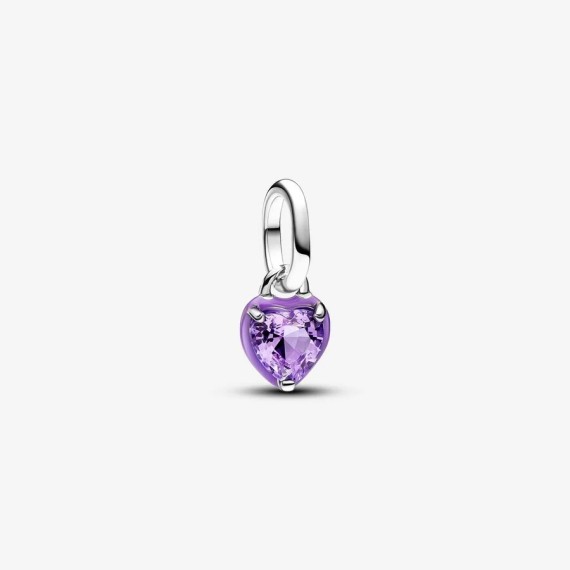 MINI CHARM PENDANT COEUR VIOLET