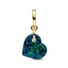 CHARM PENDANT COEUR VERT OPALESCENT