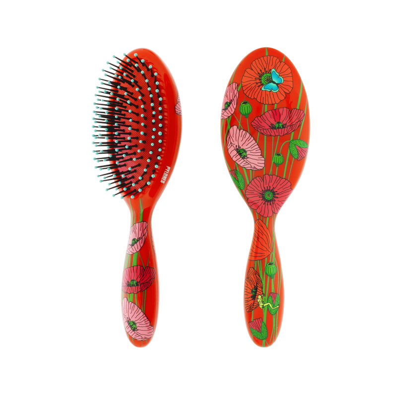 BROSSE À CHEVEUX PYLONE GRAND MODÈLE - COQUELICOTS