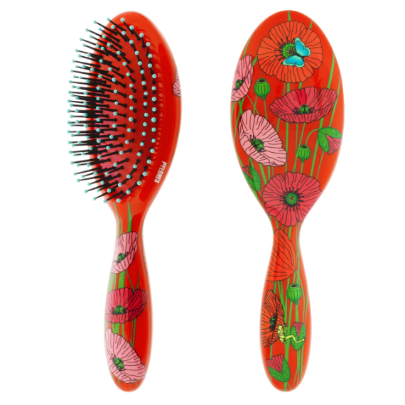 BROSSE À CHEVEUX PYLONE GRAND MODÈLE - COQUELICOTS