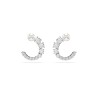 BOUCLES D OREILLES MATRIX - ARGENTÉ ET PERLE