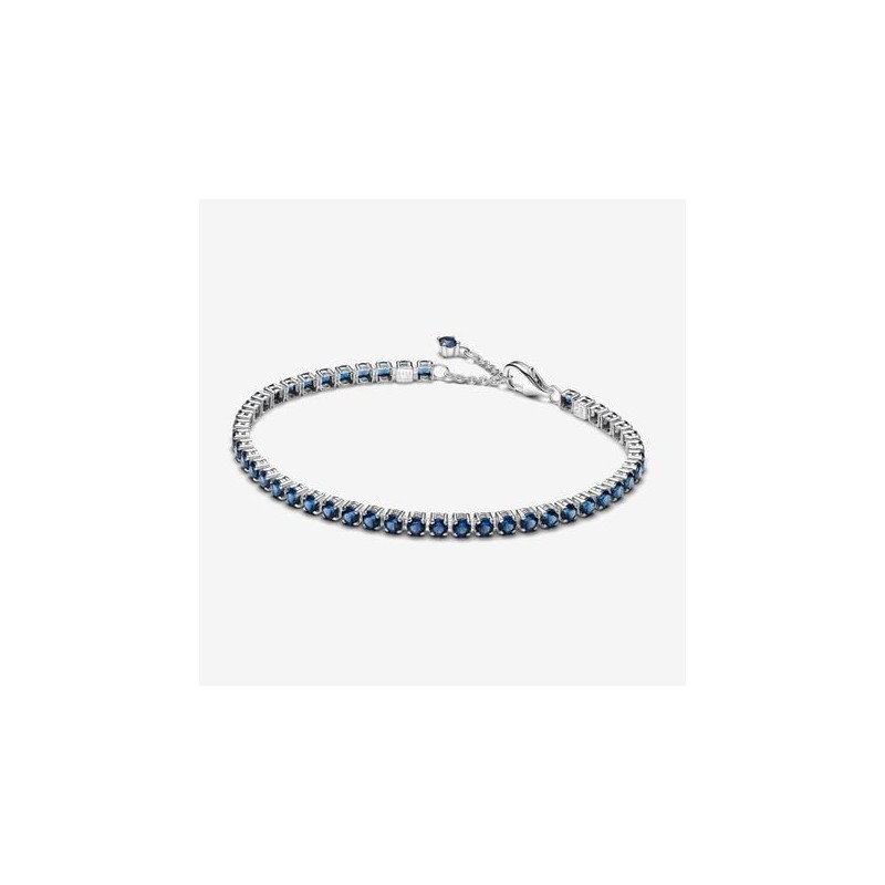 BRACELET RIVIÈRE BLEU SCINTILLANT 18CM