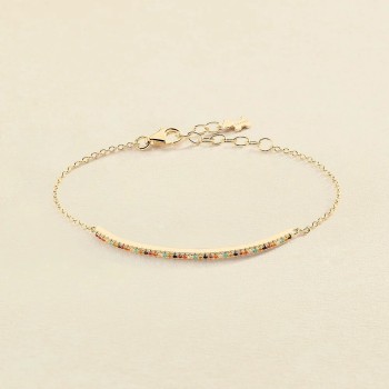 BRACELET RAINBOW - MULTICOLORE/DORÉ