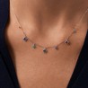 COLLIER RAS DU COU BELOVED - BLEU ET ARGENTÉ