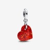 CHARM PENDANT COEUR ROUGE OPALESCENT